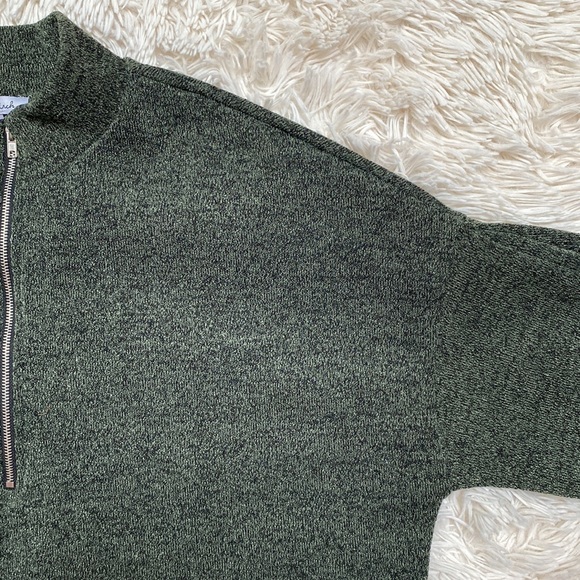 White Birch 1/4 Zip Pullover 💗 Forest Green & Black - Picture 6 of 16